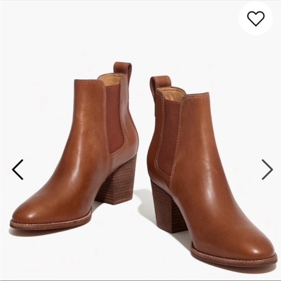 MADEWELL Regan boot pull‎ on Boots Size 8.5 Saddle BROWN Booties Short Heeled - Picture 3 of 10